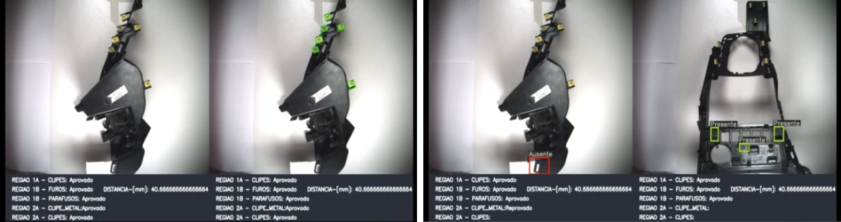 O Sistema de Visão Computacional da WEG pode inspeção de componentes de painel automotivo