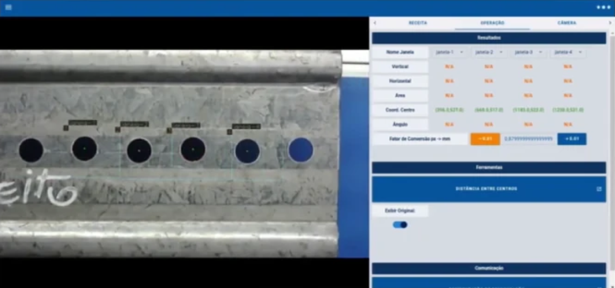 Inspeção inteligente de furos em usinagem