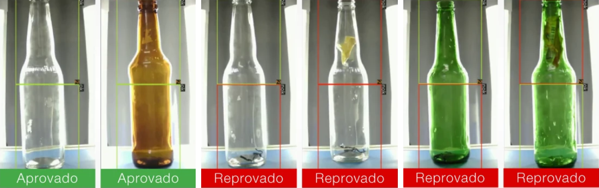 Usando Visão computacional para detectar objetos estranhos em garrafas de vidro