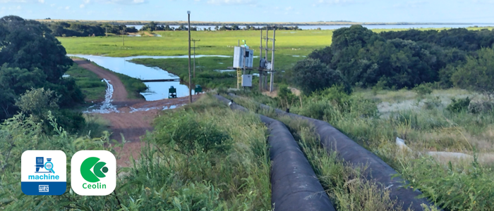 Sistema de monitoramento remoto de bombeamento de água com tecnologia WEG Machine e Ceolin.