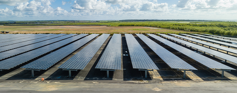 Estrutura de um carport solar
