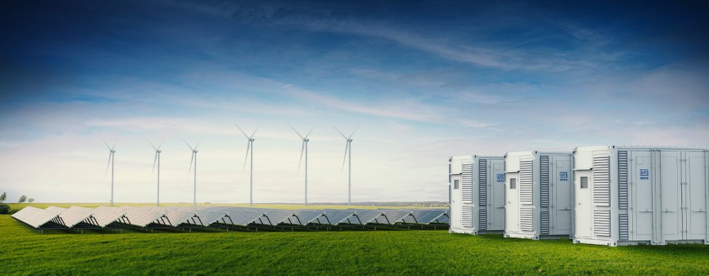 Usina de energia eólica.