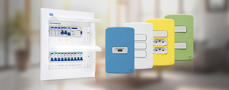 Tomadas e interruptores WEG Home.