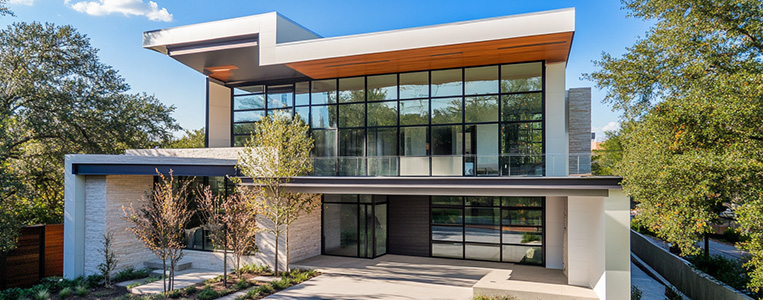 Casa construída em steel frame.