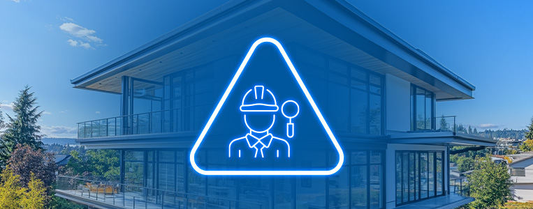 Ilustração de trabalhador de construção civil com fundo azul.