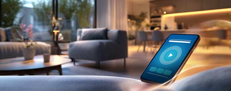 Central inteligente de uma casa automatizada.