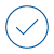 Ícone de confirmação representando validação de passagem